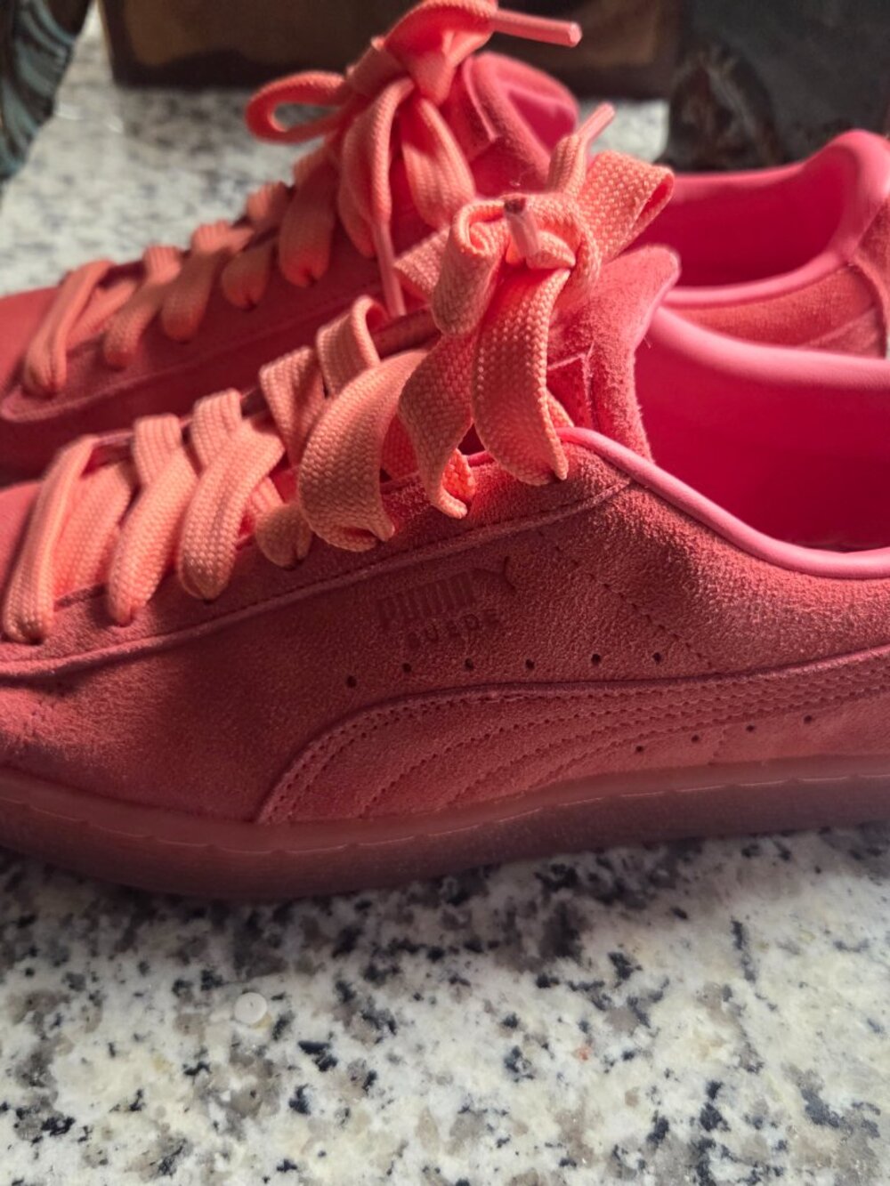 Puma Dark Pink Suede Sneakers – Size 8 - Picture 2 of 7